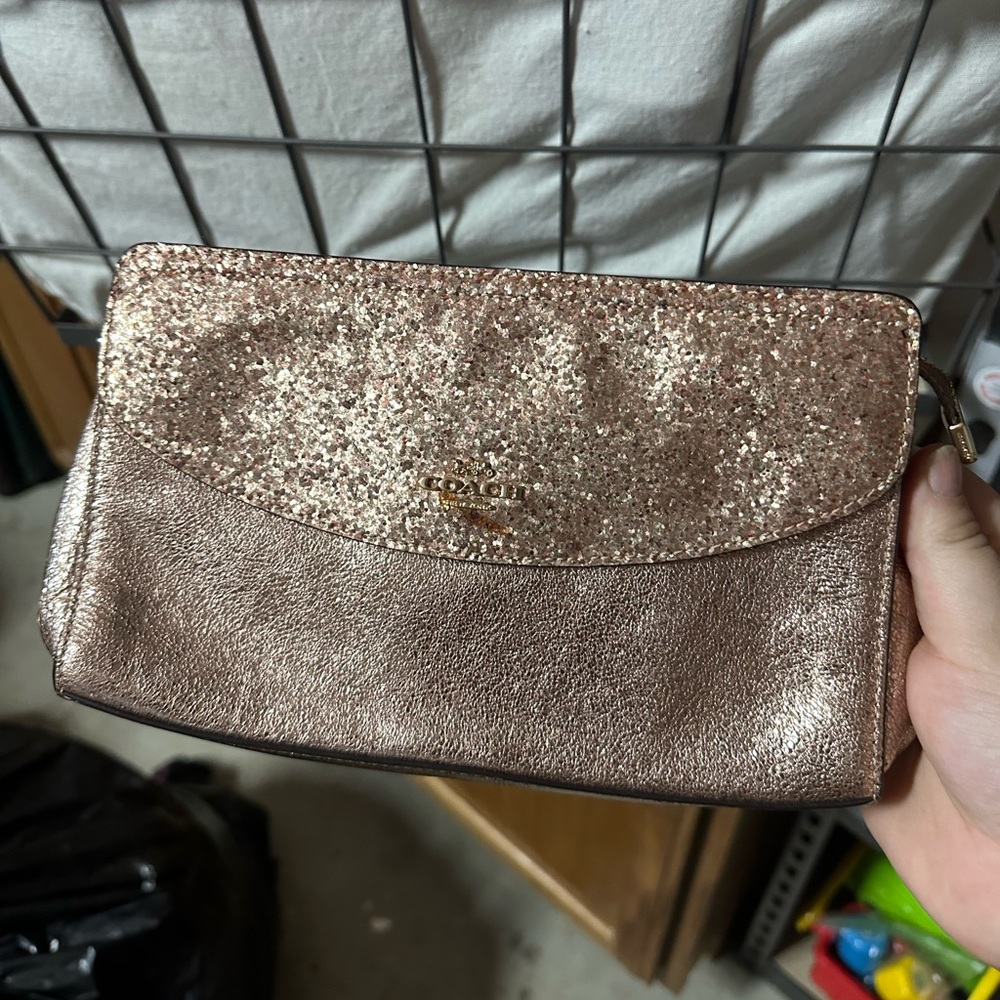Glittery Coach Wristlet